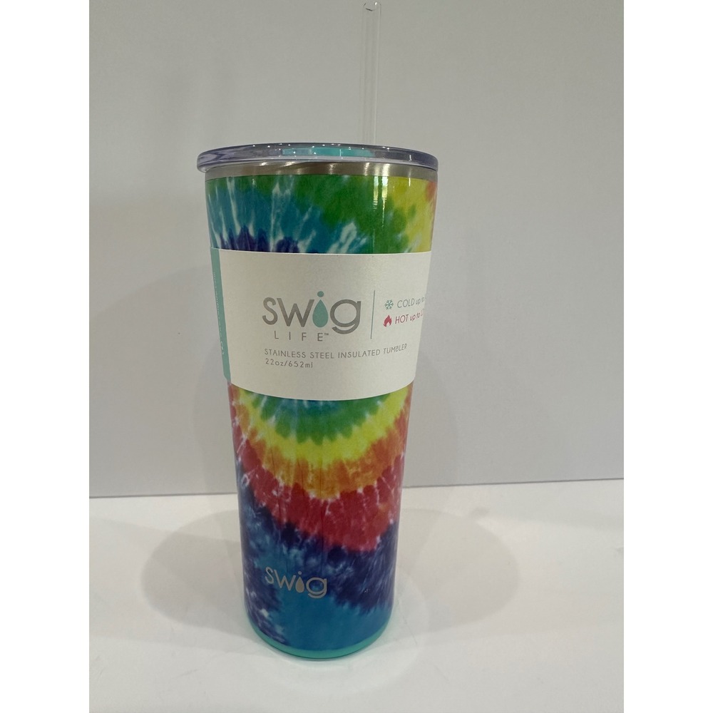 Swig Life 22oz Insulated Tumbler Swirled Peace Tie Dye Stainless Steel C16